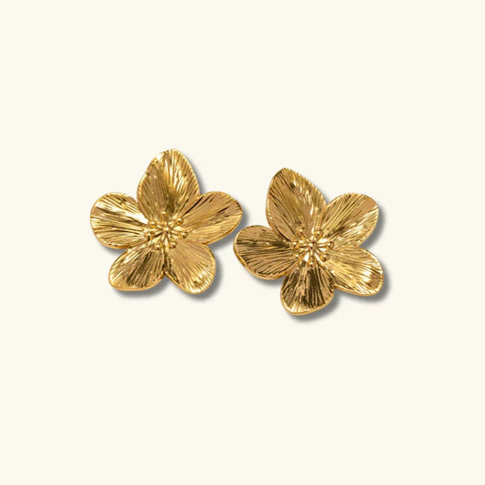 [Royal Vicky]Allysa Flower Gold Earrings