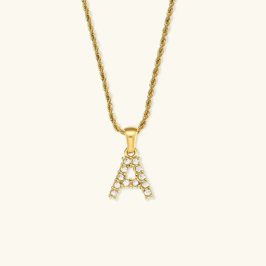 [Royal Vicky]Maeve Letter Initial Diamond Necklace