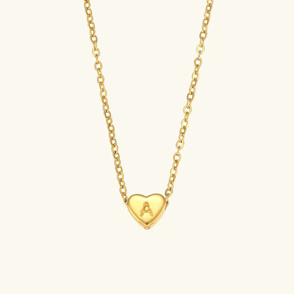 [Royal Vicky]Heart Initial Gold Necklace