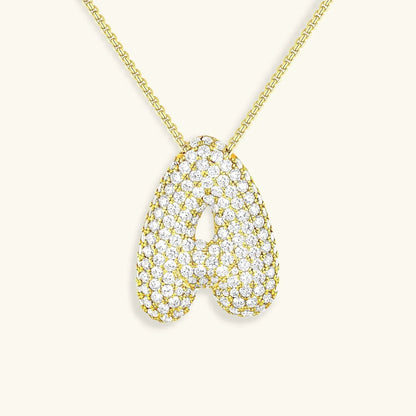 [Royal Vicky]Bubble Initial Diamond Necklace