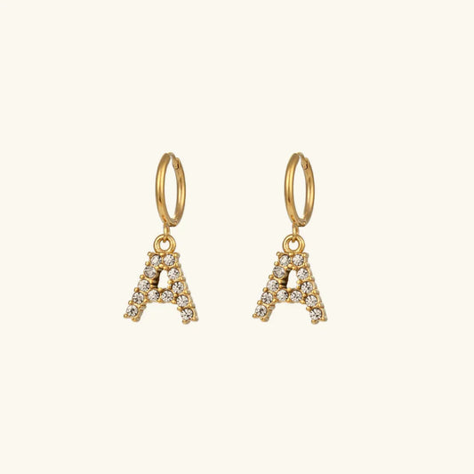 [Royal Vicky]Wilhemina Initial Letter Earrings