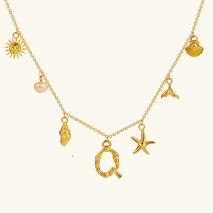 [Royal Vicky]Avaria Ocean Initial Necklace