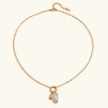 [Royal Vicky]Caitlin Birthstone Pearl Necklace