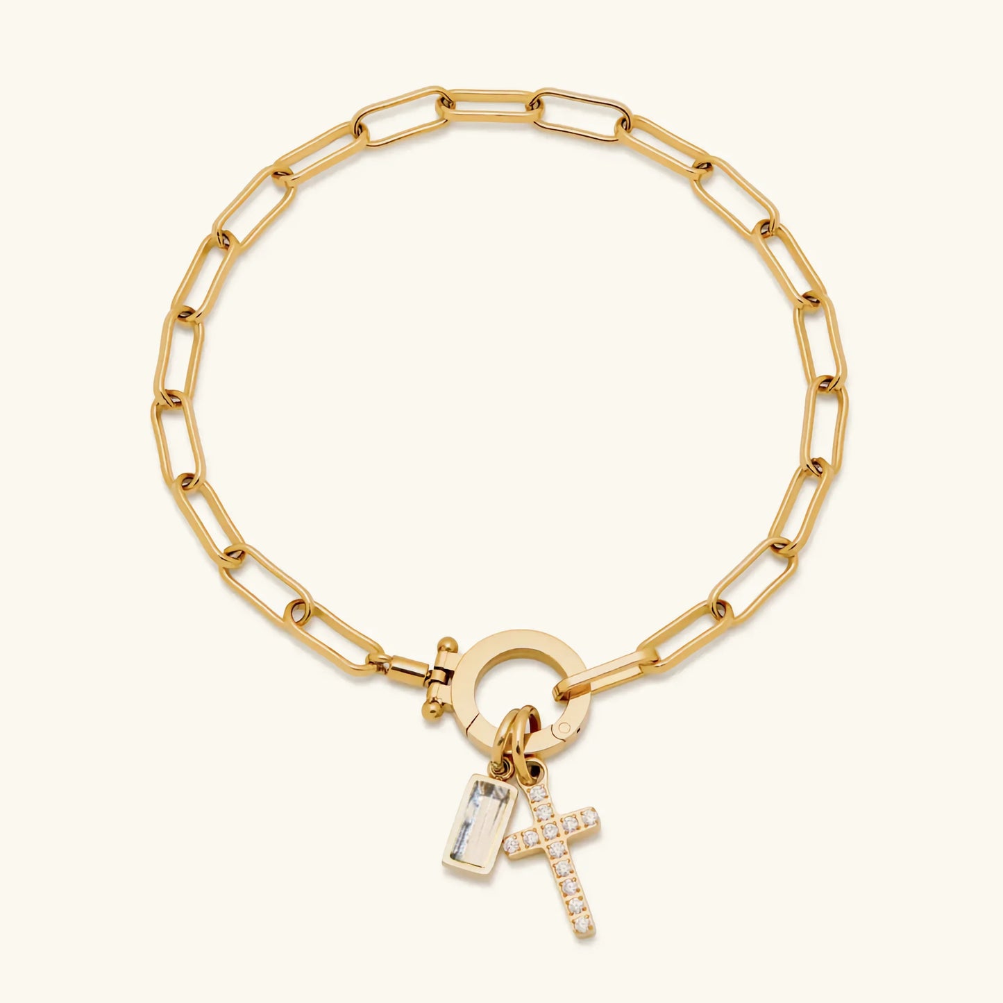 [Royal Vicky]Annabella Birthstone Cross Bracelet