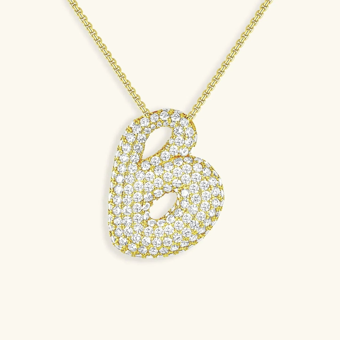 [Royal Vicky]Bubble Initial Diamond Necklace