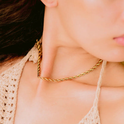 [Royal Vicky]Bianca Rope Chain Gold Necklace