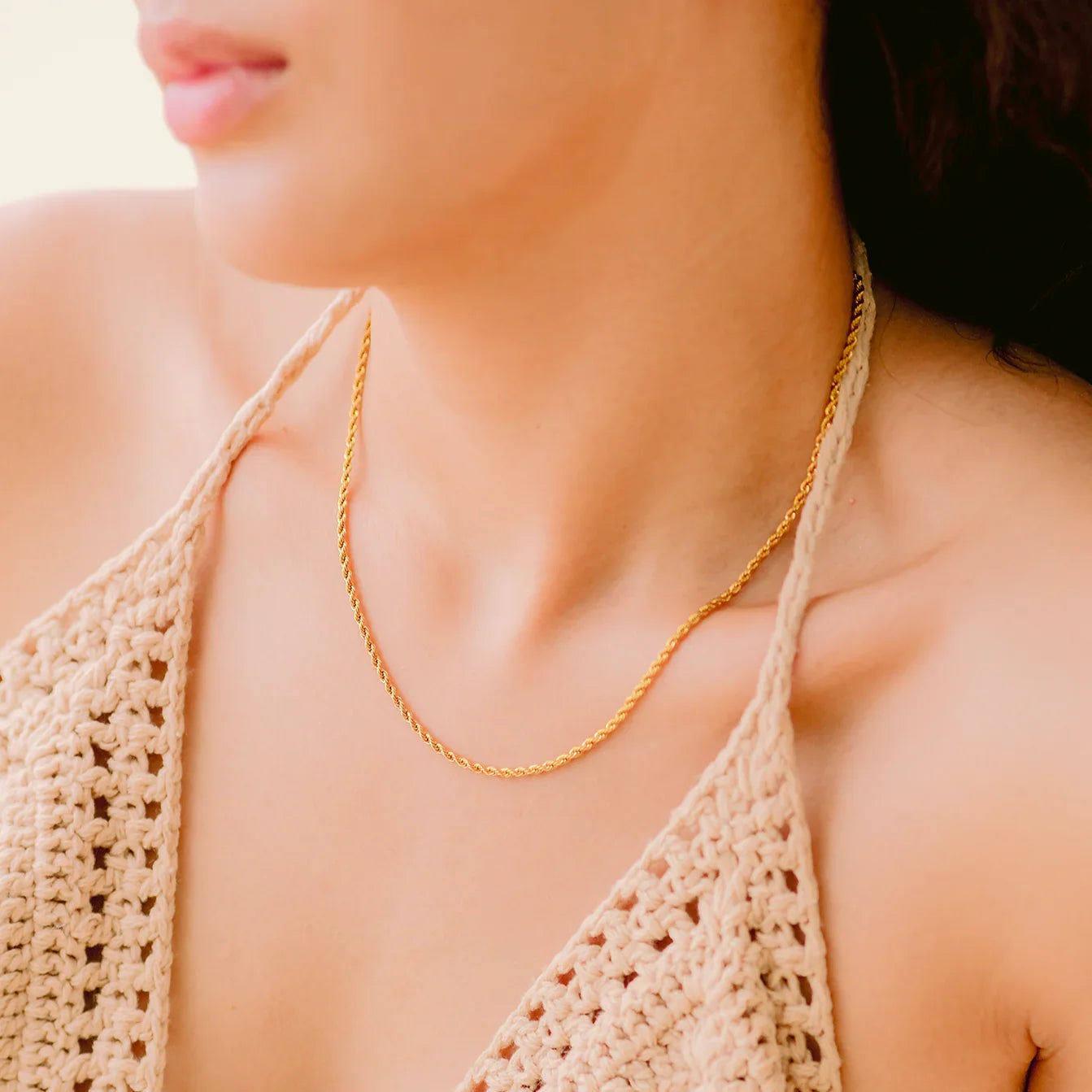 [Royal Vicky]Calle Rope Chain Gold Necklace