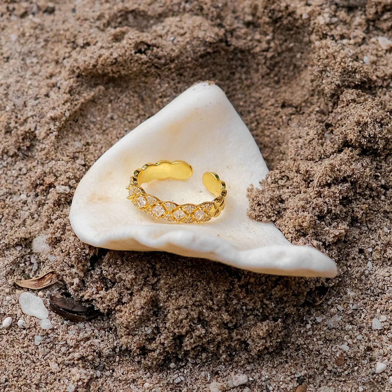 [Royal Vicky]Camille Gold Patterned Ring