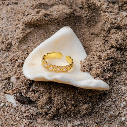[Royal Vicky]Camille Gold Patterned Ring