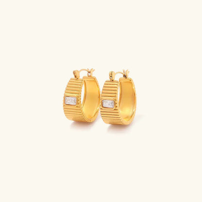 [Royal Vicky]Carole Gold Hoop Earrings