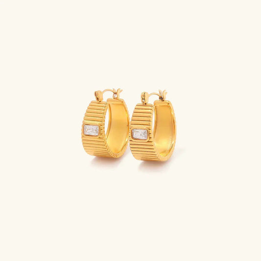 [Royal Vicky]Carole Gold Hoop Earrings