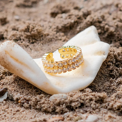 [Royal Vicky]Cassandra Studded Gold Ring