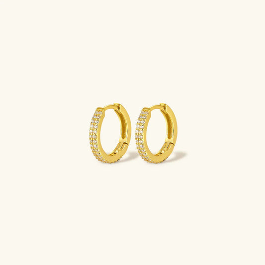 [Royal Vicky]Cathy Paved Hoop Earrings