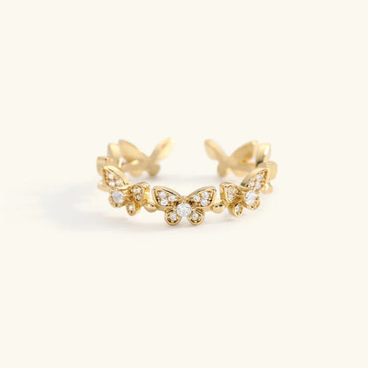 [Royal Vicky]Colleen Butterfly Gold Ring