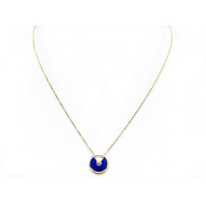 [Vicky]AMULETTE ROSE GOLD AGATE NECKLACE