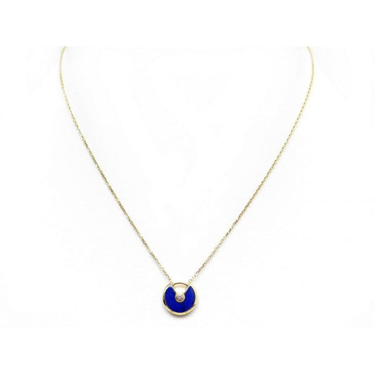 [Vicky]AMULETTE ROSE GOLD AGATE NECKLACE