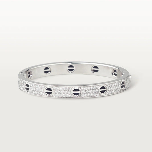 [Vicky]LOVE BRACELET 6.1MM DIAMOND-PAVED CERAMIC