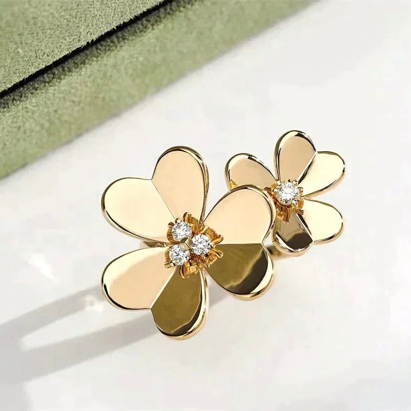 [Vicky]CLOVER COMOS GOLD DIAMOND RING