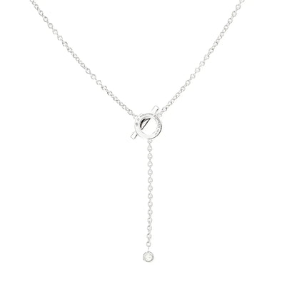 [Vicky]FINESSE SILVER DIAMOND NECKLACE