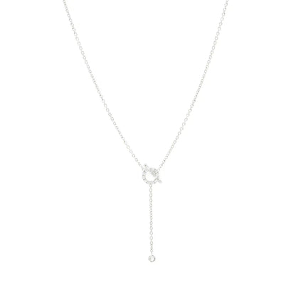 [Vicky]FINESSE SILVER DIAMOND NECKLACE