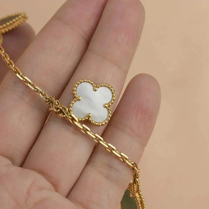 [Vicky]LUCKY SPRING 5 MOTIF GOLD BRACELET