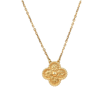 [Vicky]CLOVER 15MM  BRONZING NECKLACE