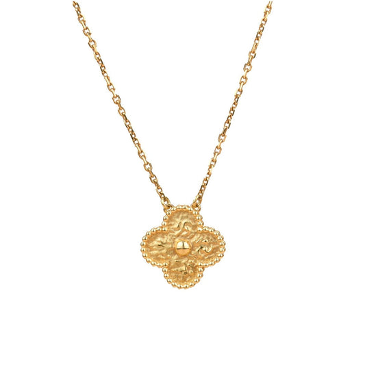[Vicky]CLOVER 15MM  BRONZING NECKLACE