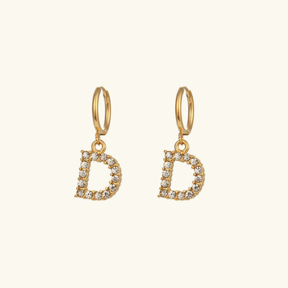 [Royal Vicky]Wilhemina Initial Letter Earrings