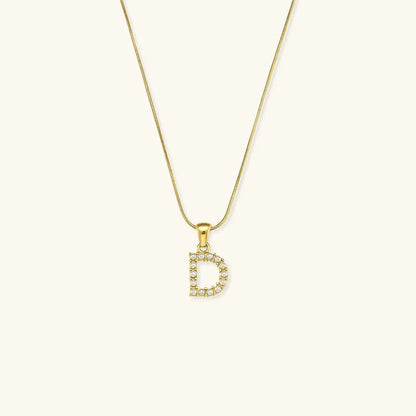 [Royal Vicky]Augustine Initial Letter Pearl Necklace