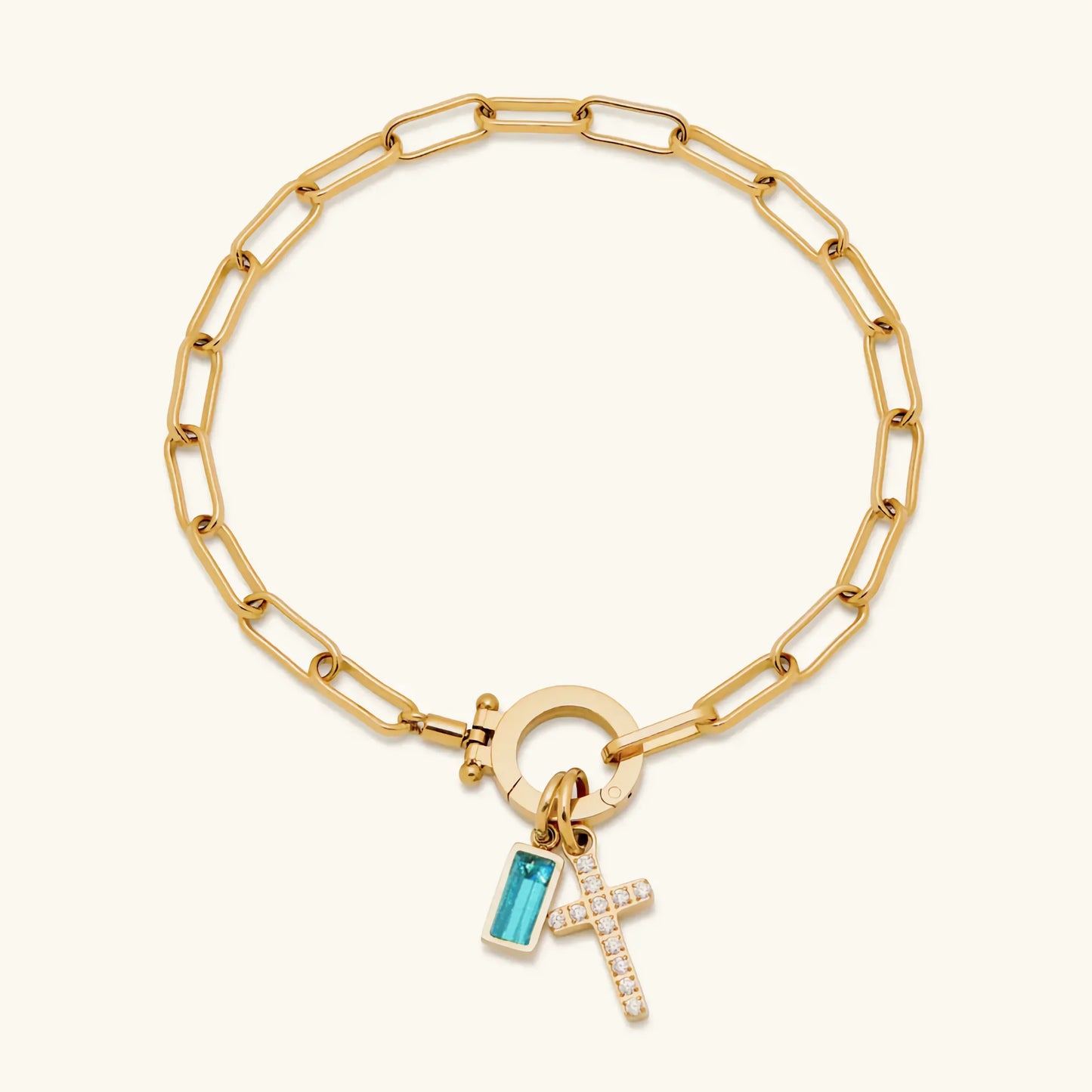 [Royal Vicky]Annabella Birthstone Cross Bracelet