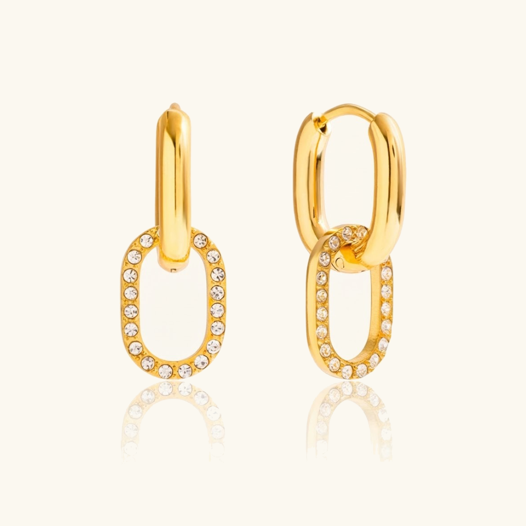 [Royal Vicky]Aina Double Hoop Diamond Earrings