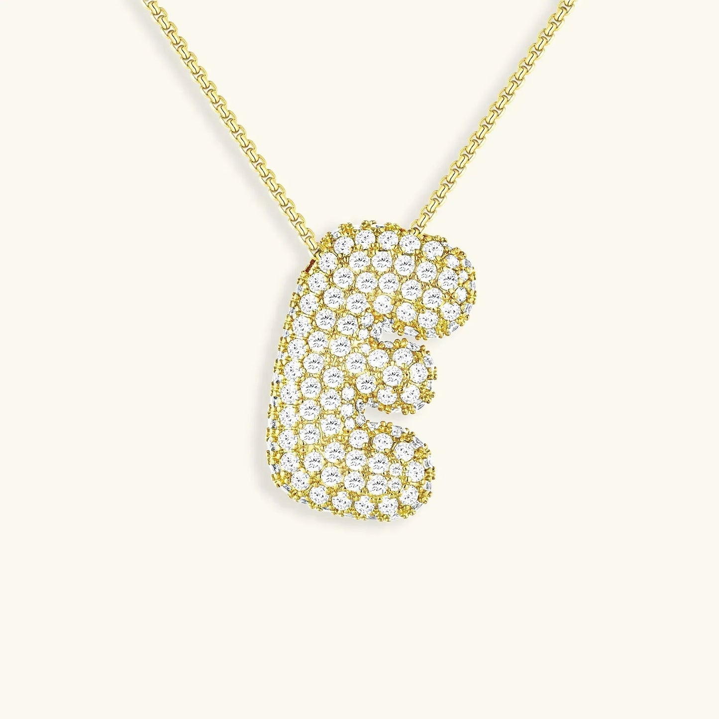 [Royal Vicky]Bubble Initial Diamond Necklace