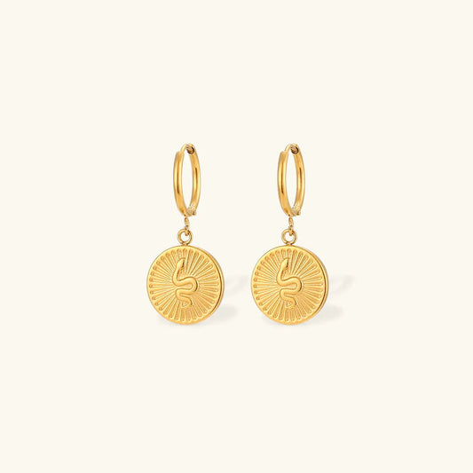 [Royal Vicky]Eliana Serpent Coin Earrings