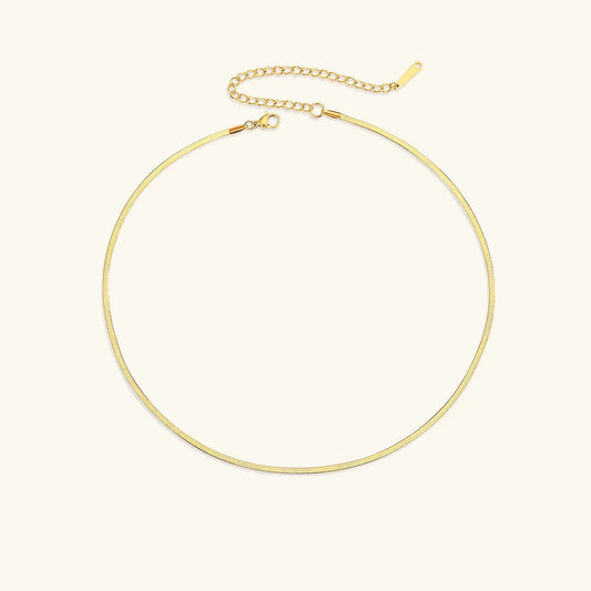 [Royal Vicky]Elizabeth Gold Herringbone Necklace