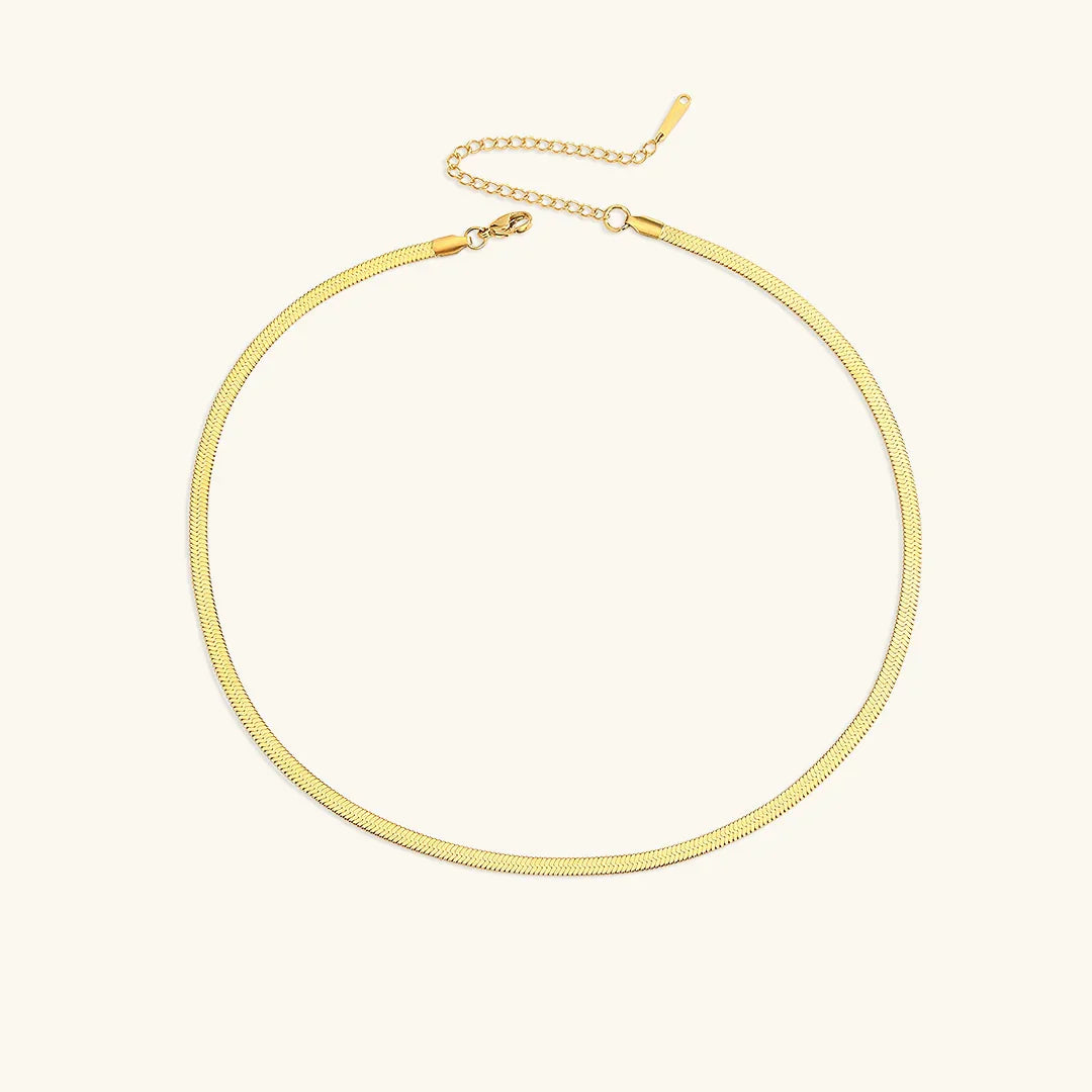 [Royal Vicky]Elizabeth Gold Herringbone Necklace