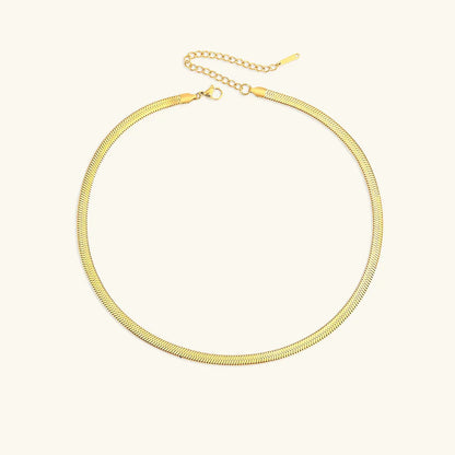 [Royal Vicky]Elizabeth Gold Herringbone Necklace