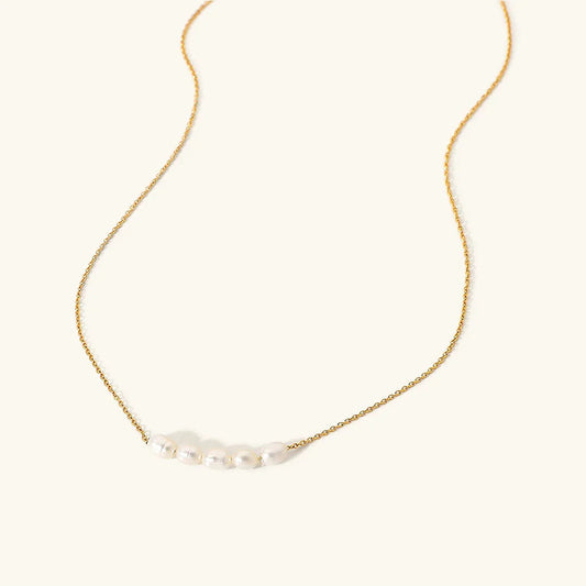 [Royal Vicky]Elle Gold Pearl Necklace