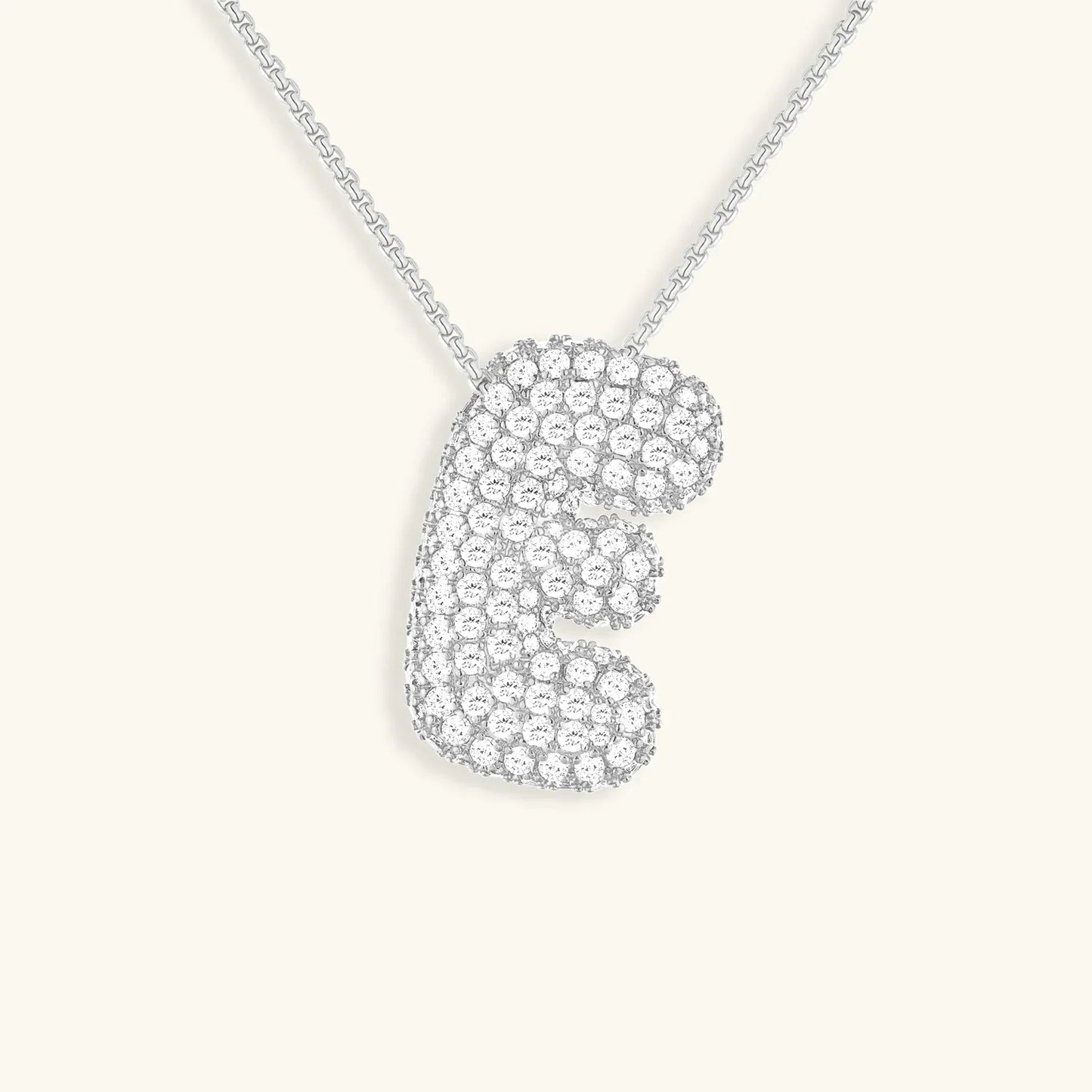 [Royal Vicky]Bubble Initial Diamond Necklace