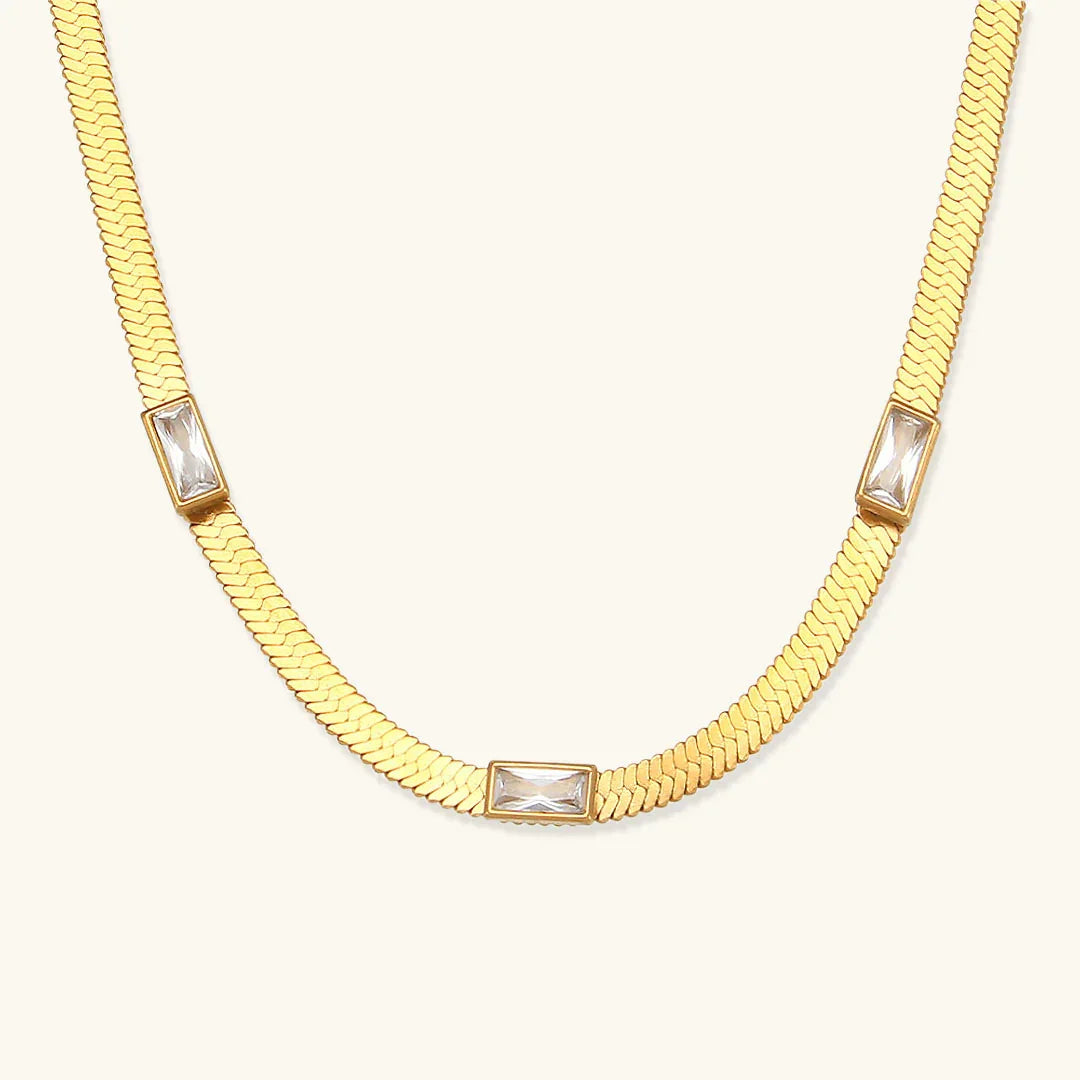 [Royal Vicky]Eve Herringbone Gold Necklace