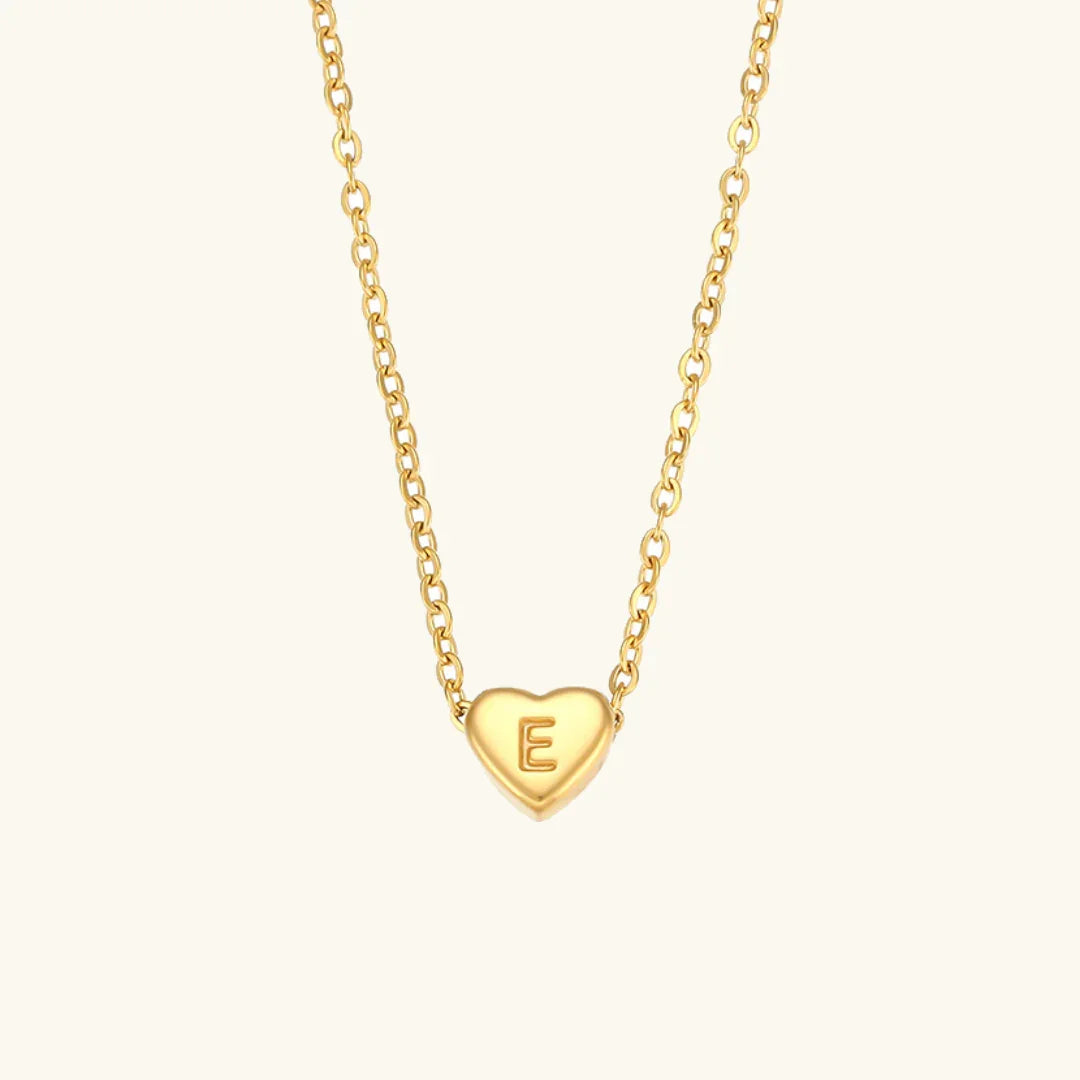 [Royal Vicky]Heart Initial Gold Necklace