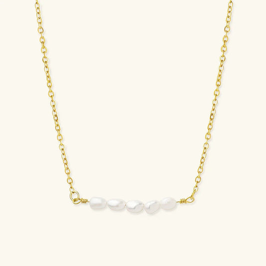 [Royal Vicky]Fleur Freshwater Pearl Gold Necklace