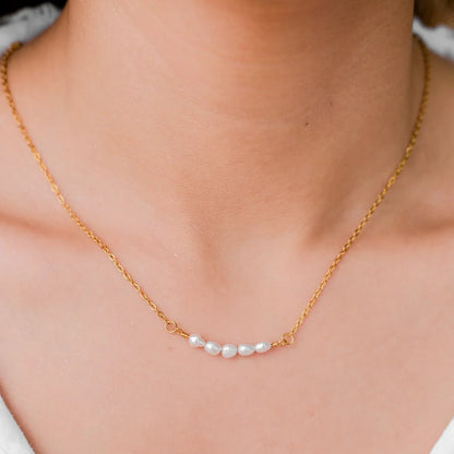 [Royal Vicky]Fleur Freshwater Pearl Gold Necklace