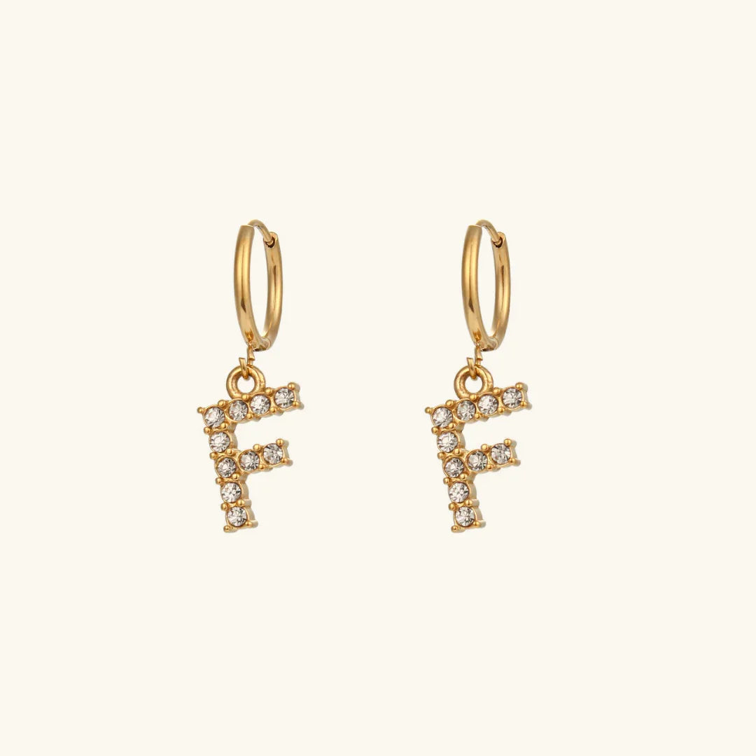 [Royal Vicky]Wilhemina Initial Letter Earrings