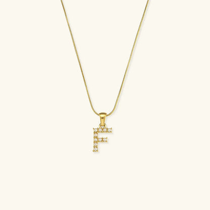 [Royal Vicky]Augustine Initial Letter Pearl Necklace