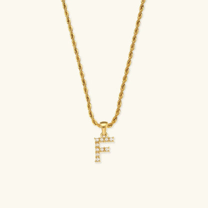 [Royal Vicky]Elodie Initial Letter Pearl Necklace