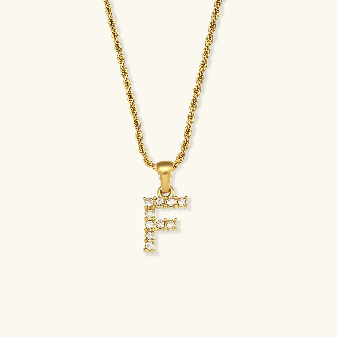 [Royal Vicky]Maeve Letter Initial Diamond Necklace