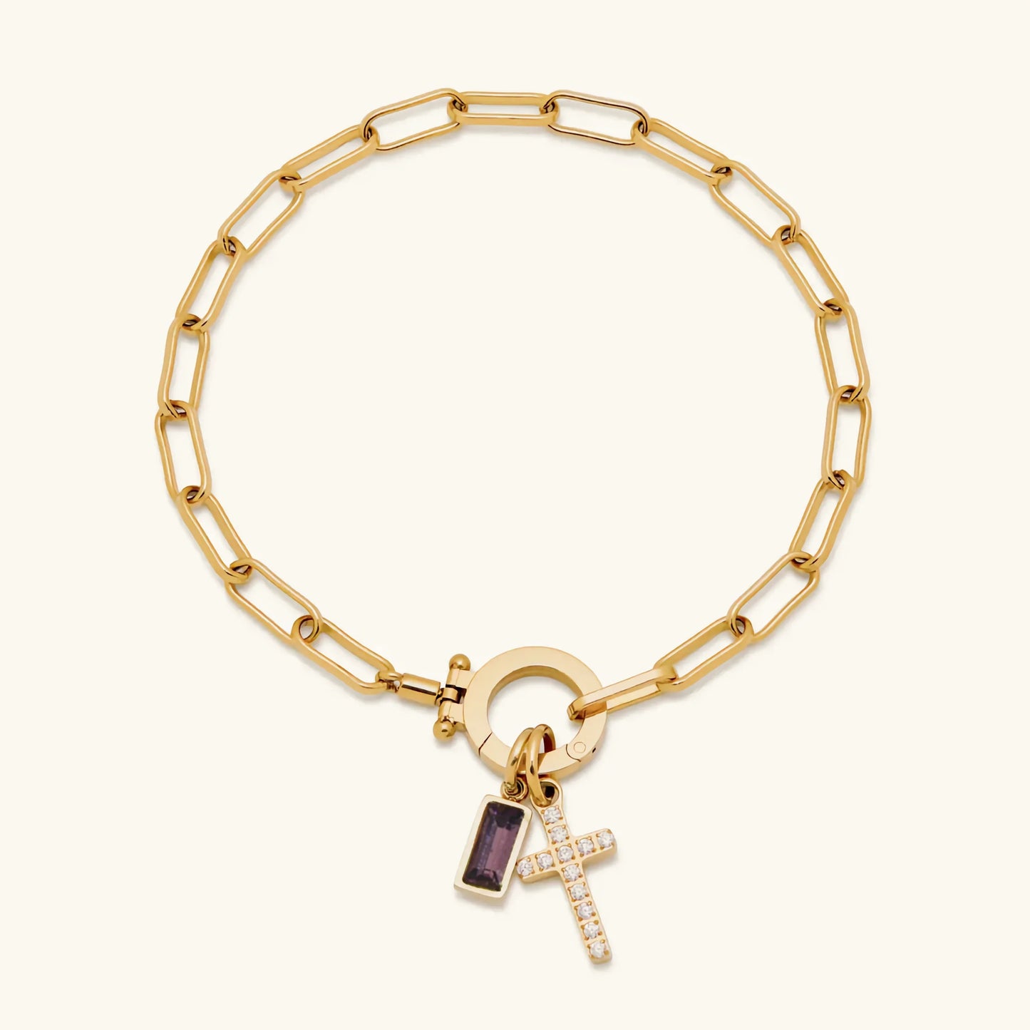[Royal Vicky]Annabella Birthstone Cross Bracelet