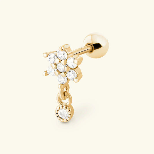 [Royal Vicky]Roxanne Round Back Diamond Stud