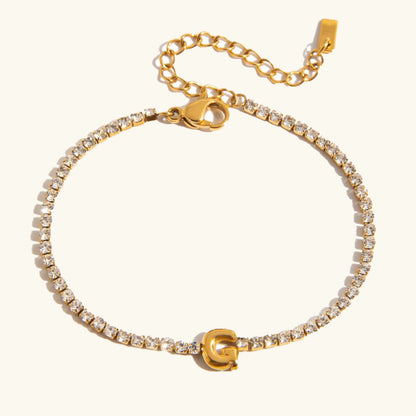 [Royal Vicky]Avaria Bubble Letter Tennis Bracelet