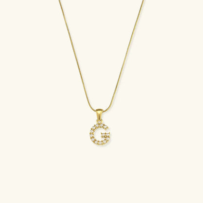 [Royal Vicky]Augustine Initial Letter Pearl Necklace